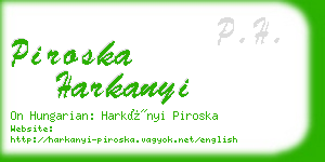 piroska harkanyi business card